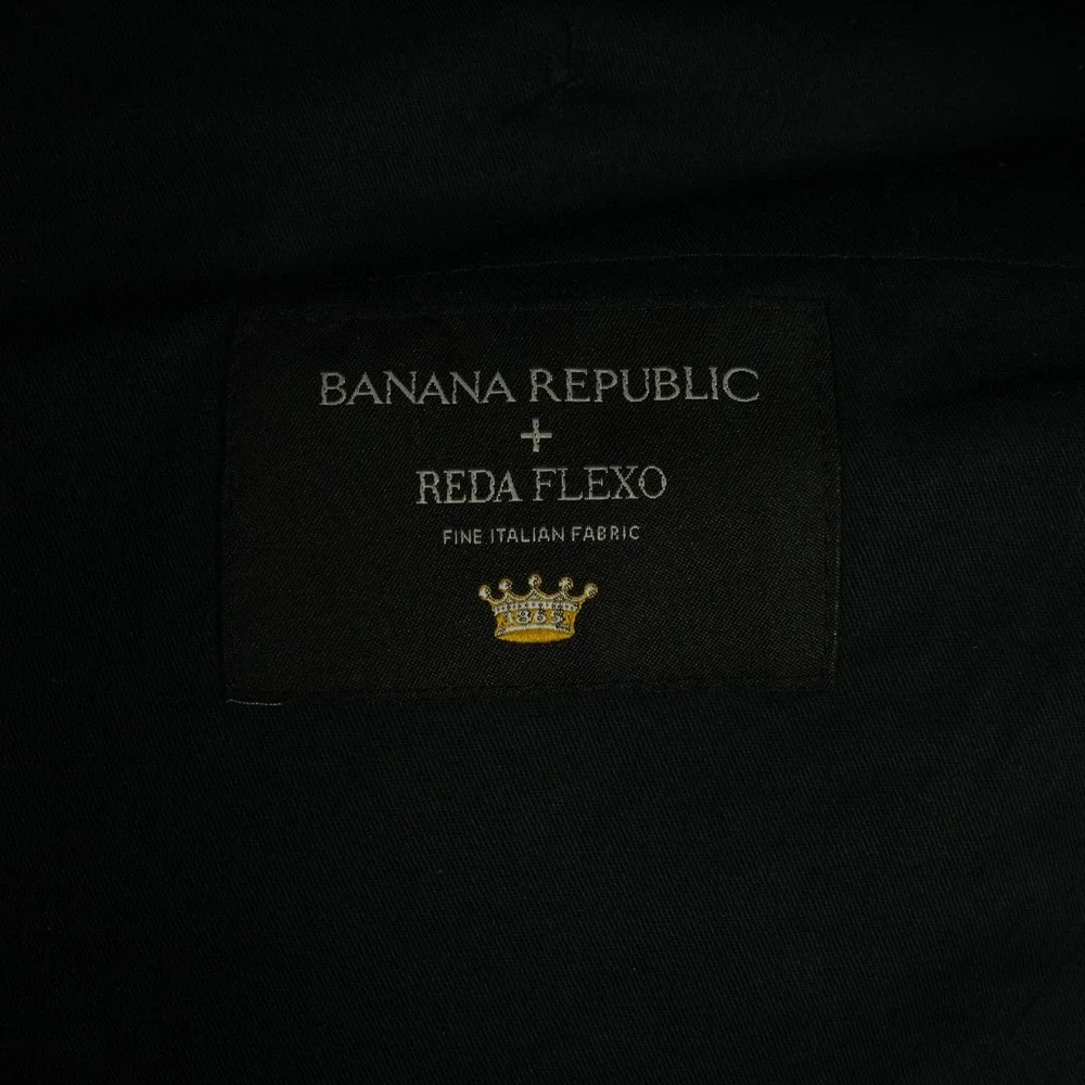 Banana Republic Signature Italian Hopsack Pant Mens 36R (38x31) Navy Reda Flexo